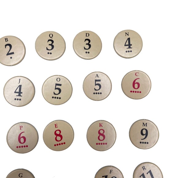 Catan 18 Circular Number Tokens Replacement Pieces Parts Game 2012 edition. - Picture 3 of 5